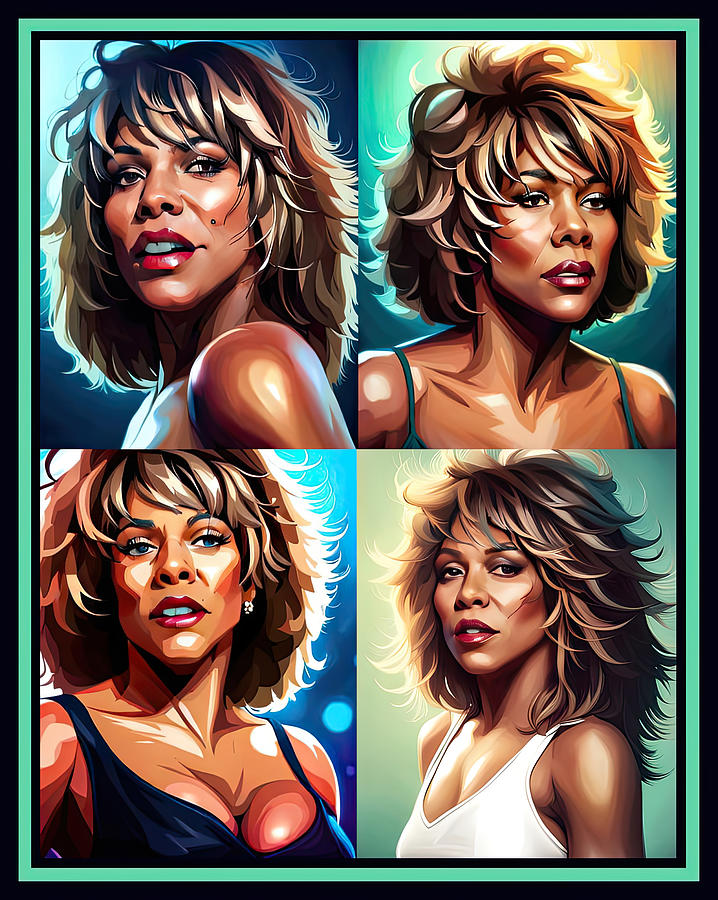Tina Turner Queen of Rockn Roll Montage Digital Art by Floyd Snyder
