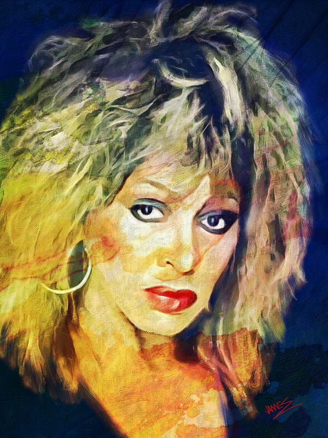 Tina Turner Simply the Best Painting by James Shepherd