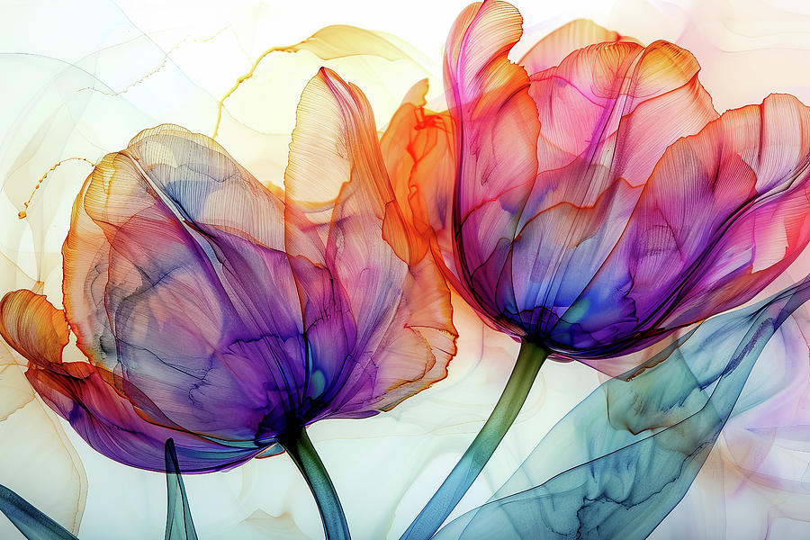 Time for Tulips Digital Art by Peggy Collins