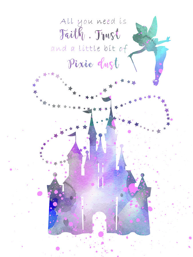 Disney Castle Digital Art Disney Princess Castle Poster Disney Parks Watercolor Disneyland Castle Disney Castle Watercolor Printable