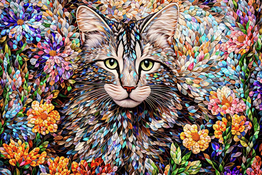 Tinker in the Flower Garden Digital Art by Peggy Collins