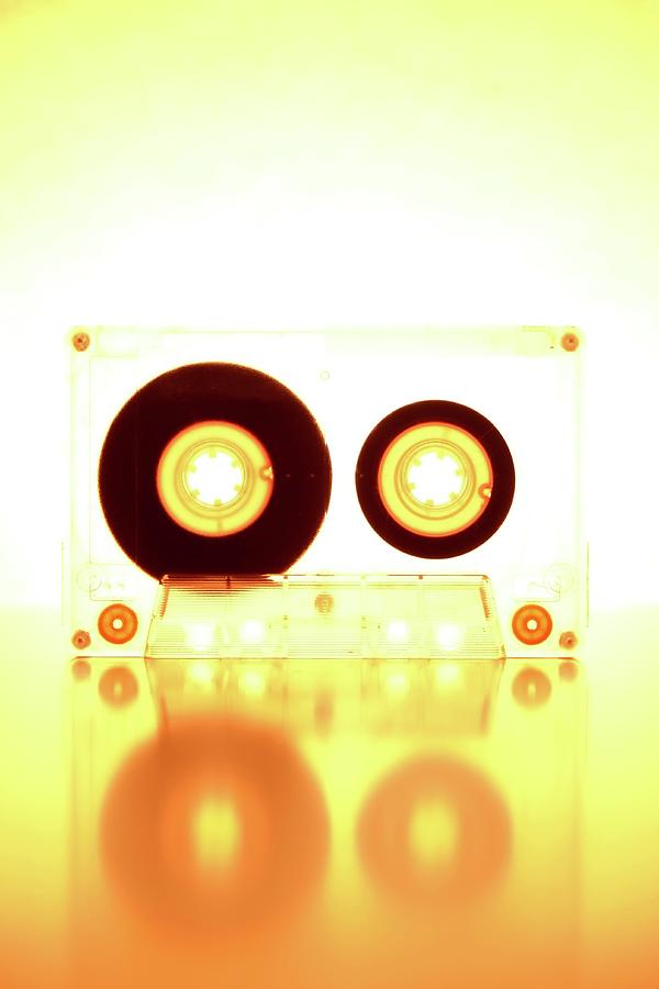 Tinted Yellow Audio Cassette Photograph by Angelo DeVal
