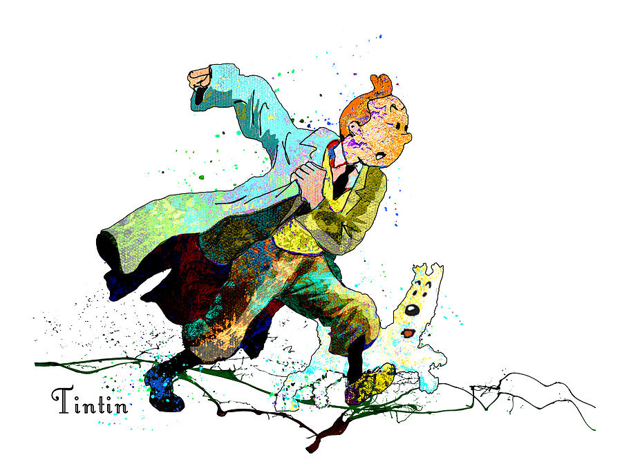 Tintin 01 Painting by Miki De Goodaboom
