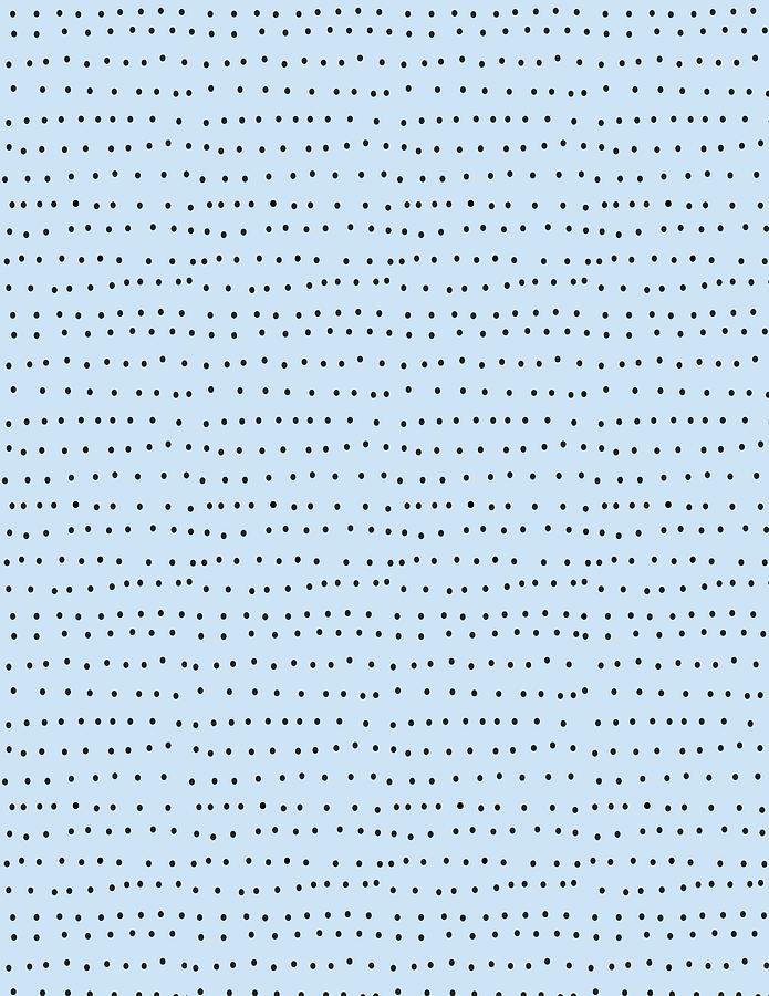Tiny Black Dots On Light Blue Digital Art by Ashley Rice