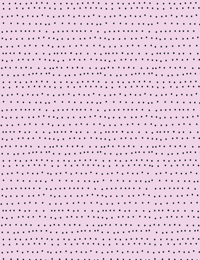 Tiny Black Polka Dots On Pink Digital Art by Ashley Rice