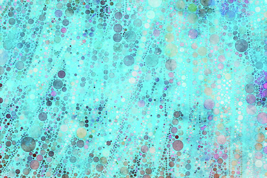 Tiny Bubbles Turquoise Abstract Art Digital Art by Peggy Collins