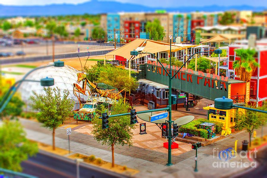 Tiny Container Park Perspective Photograph by Rodney Lee Williams