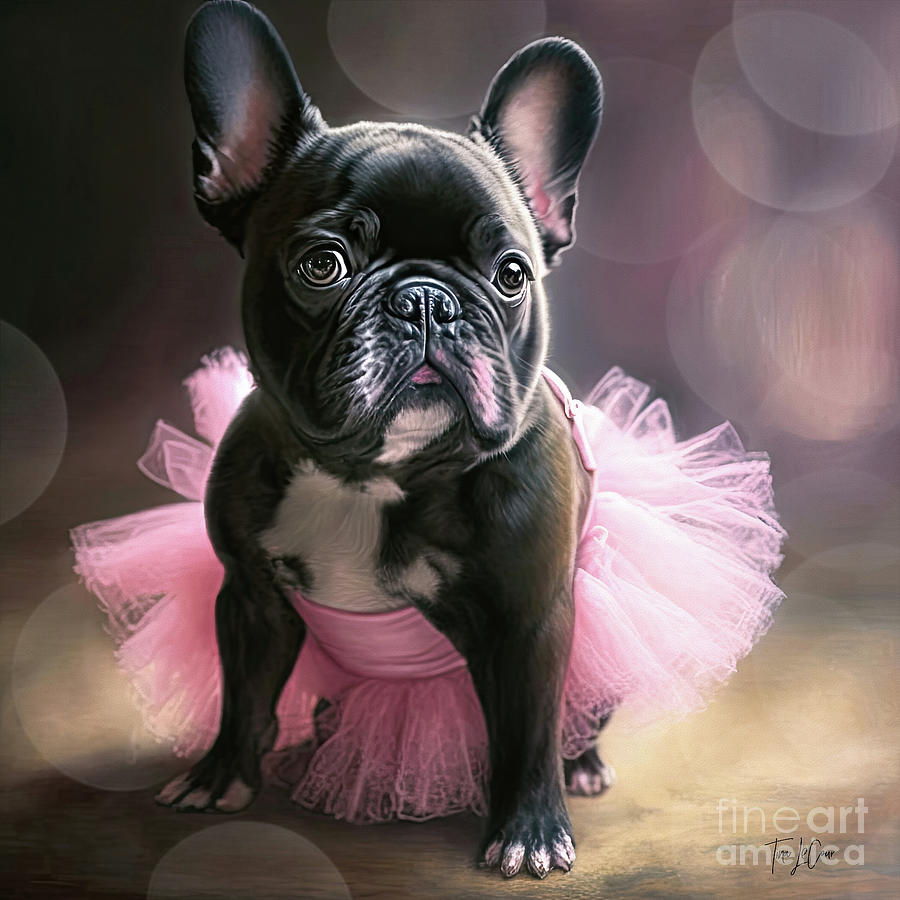French Bulldog Painting - Tiny Dancer by Tina LeCour