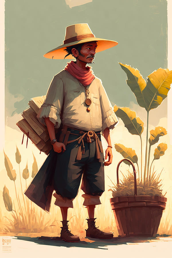 tiny detail of a mexican jimador by Asar Studios Digital Art by ...