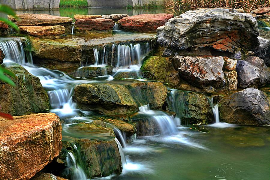 Tiny Falls Photograph by Kenneth Bostian