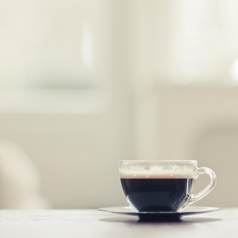 Tiny glass cup of espresso coffee Photograph by Cindy Prins