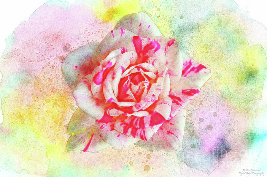 Tiny Rose 5 Mixed Media by Debbie Portwood