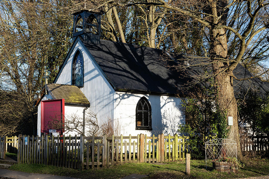 Tiny tin church Photograph by Shirley Mitchell