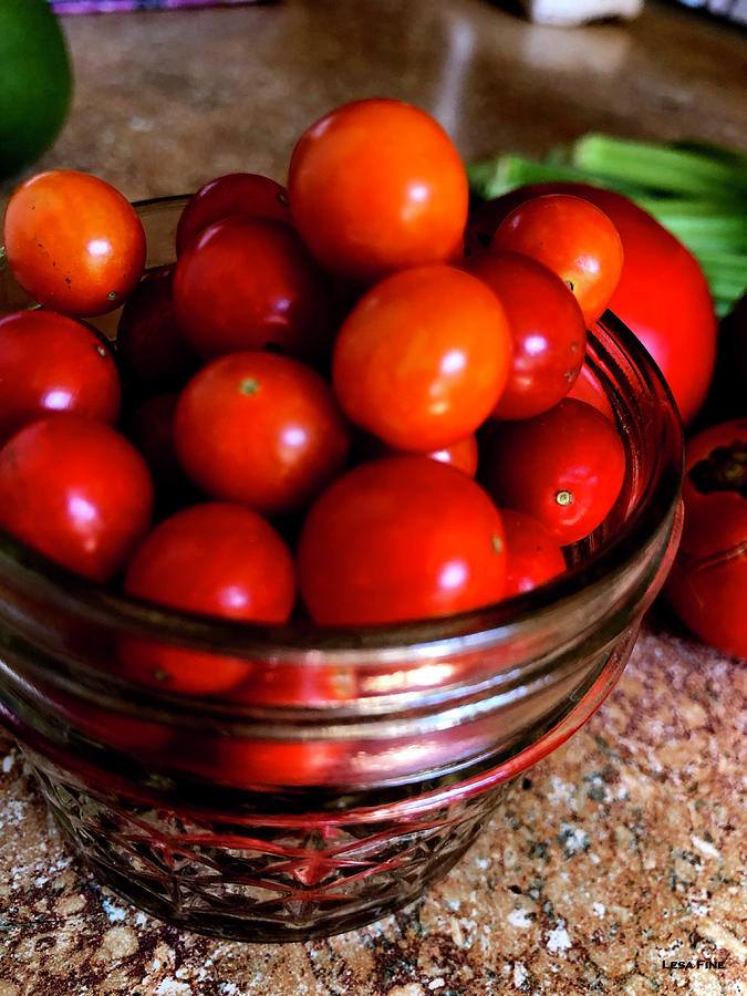 Tiny Tomatoes Photograph by Lesa Fine