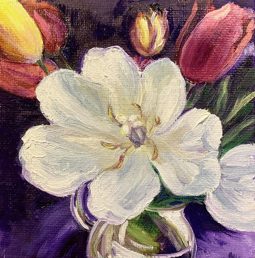 Tiny Tulips Painting by Melissa Torres