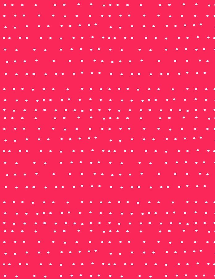 Tiny White Dots Red Digital Art by Ashley Rice
