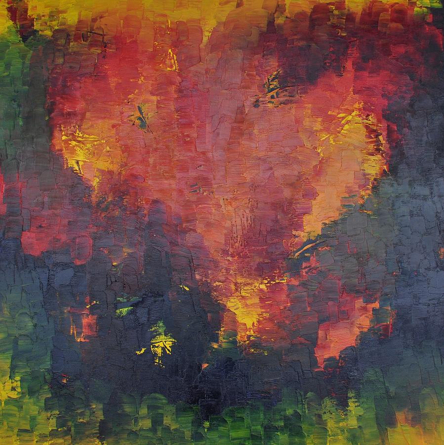 Abstract Painting - Tiny Windows by Leana Gadbois-Sills Abstract Painting - Tiny Windows by Leana Gadbois-Sills