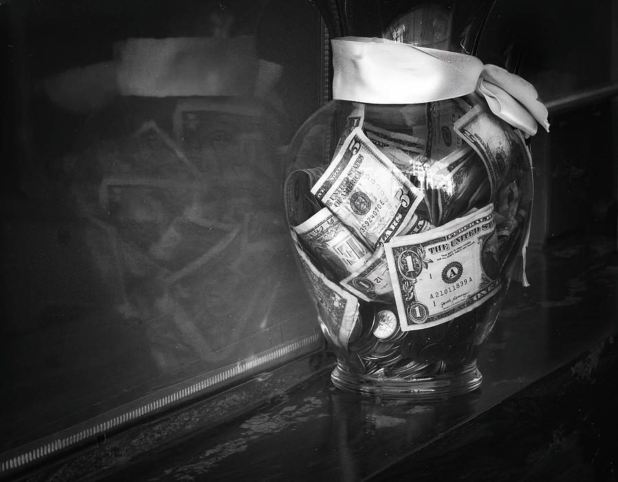 Tip Jar In The Window Photograph by Gary Slawsky