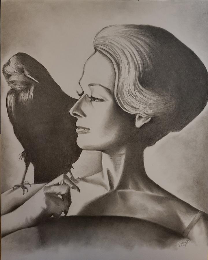 Tippi and the Bird Drawing by Erin Domicolo - Fine Art America