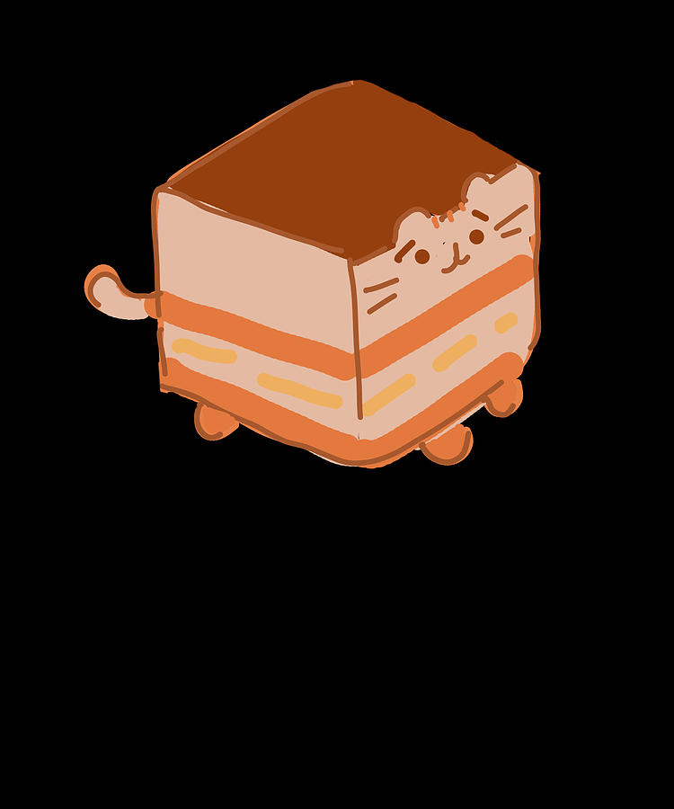 Tiramisu Cat kawaii italien Food Dessert Digital Art by Manuel ...