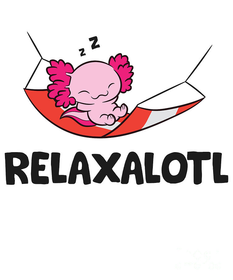 Tired Axolotl In Hammock Relaxalotl Axolotls Tapestry - Textile by EQ ...