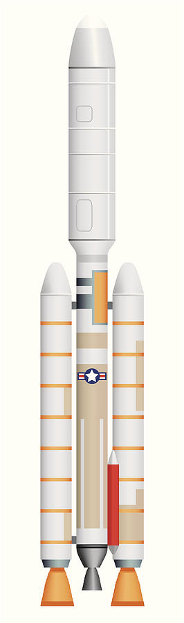 Titan IV Rocket Drawing by Rdiraimo