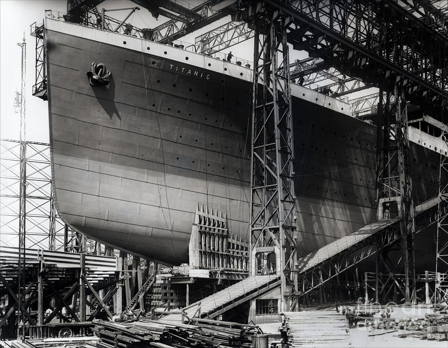 Titanic Bow Constuction Photograph by Jon Neidert