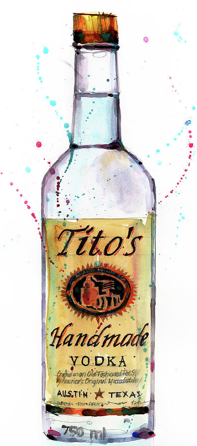 Vodka Painting - Titos Handmade Vodka by Dorrie Rifkin