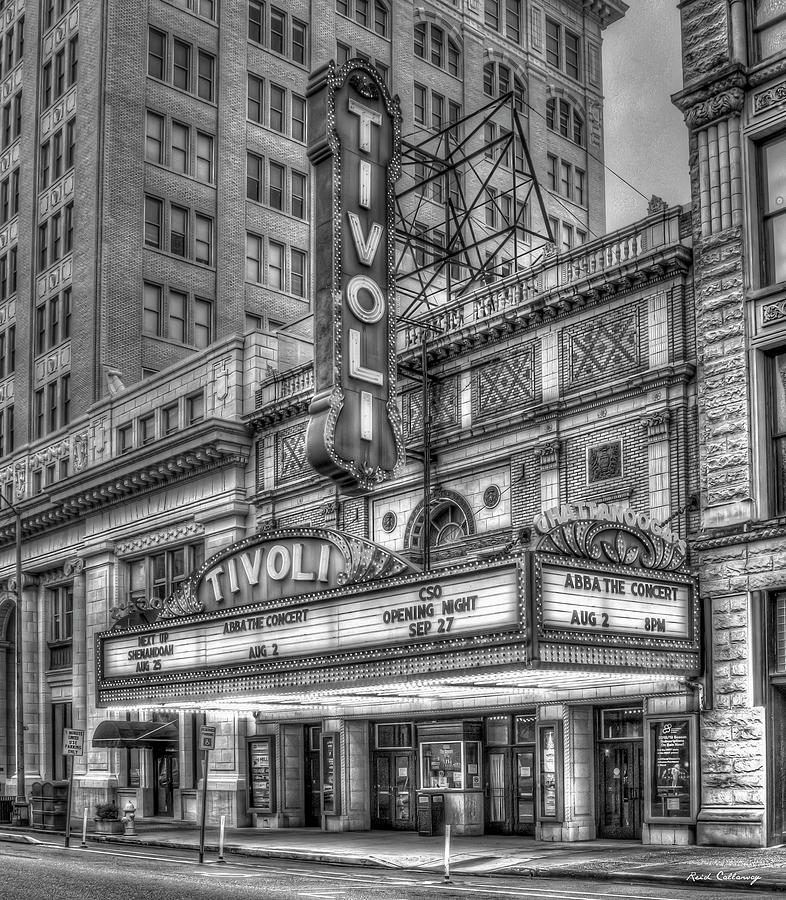 Old Theaters Photograph - Tivoli Theater Jewel Of The South B W Historic Chattanooga Tennessee Architectural Art by Reid Callaway