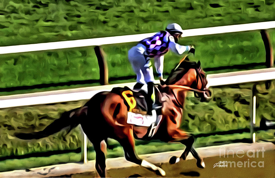 Tiz the Law Wins the Travers 3 Photograph by CAC Graphics