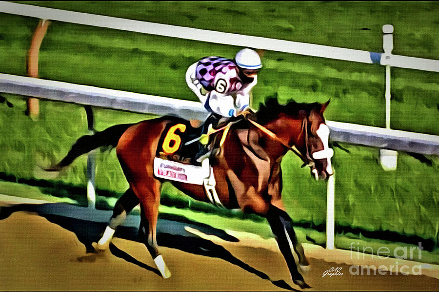 Tiz the Law Wins the Travers Digital Art by CAC Graphics