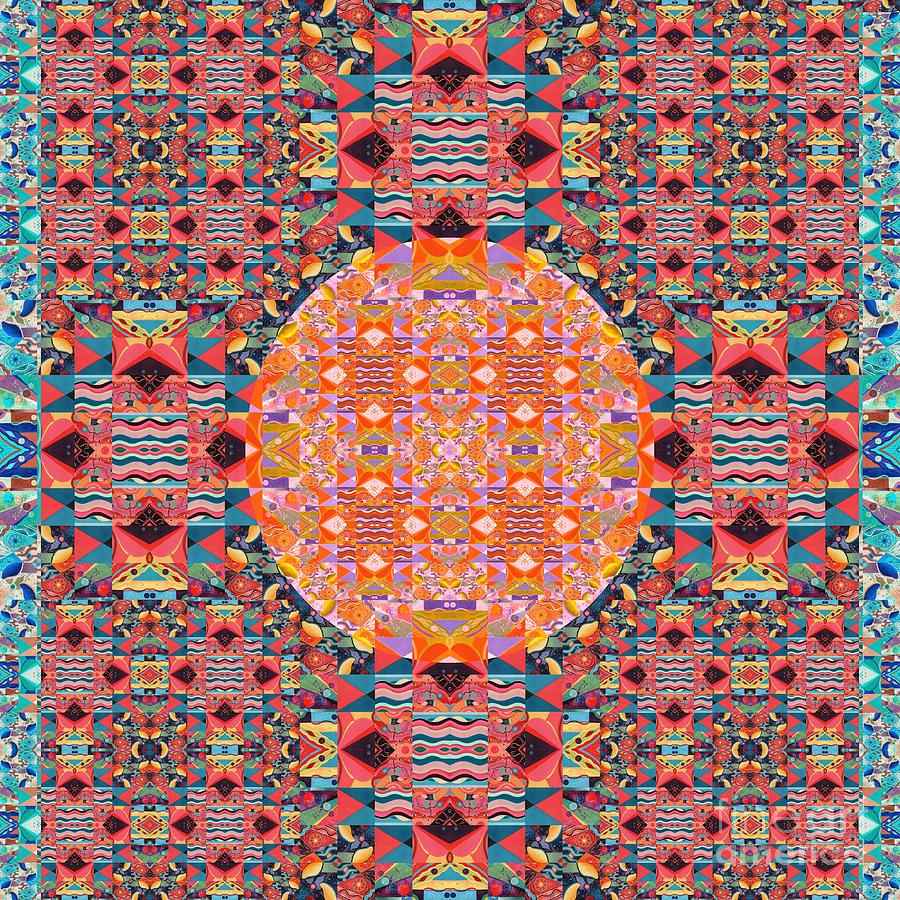 TJOD Mandala Series Puzzle 8 Arrangement 6 Maximal Variation 2 Painting by Helena Tiainen
