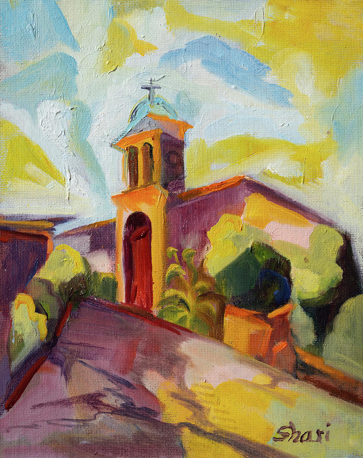 Tlaquepaque Mission Church Painting by Shari Silvey