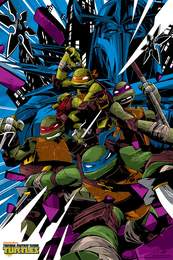 Tmnt 2012 Poster Digital Art By Ames Irene Pixels