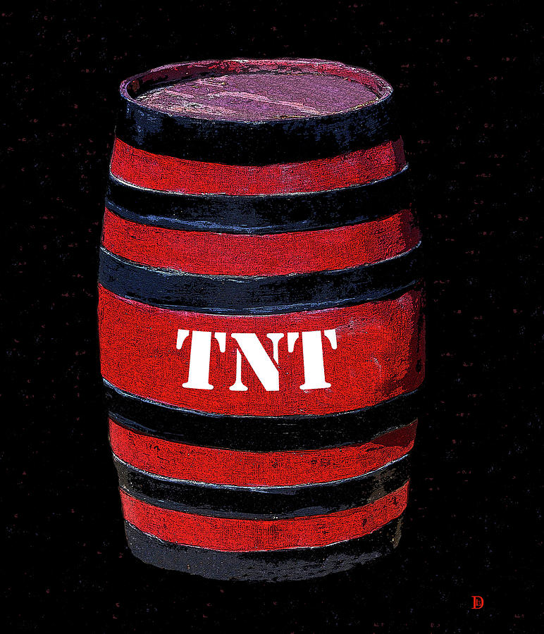 Tnt Barrel Pop Art Mixed Media