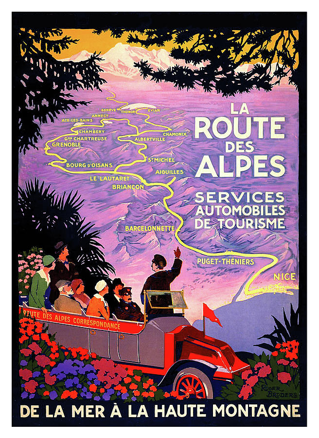To Alpes by Car Digital Art by Long Shot