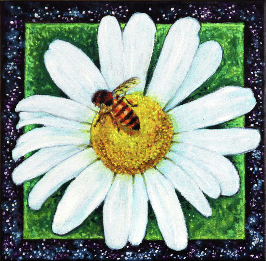 To Be or Not to Bee? Painting by John Lautermilch