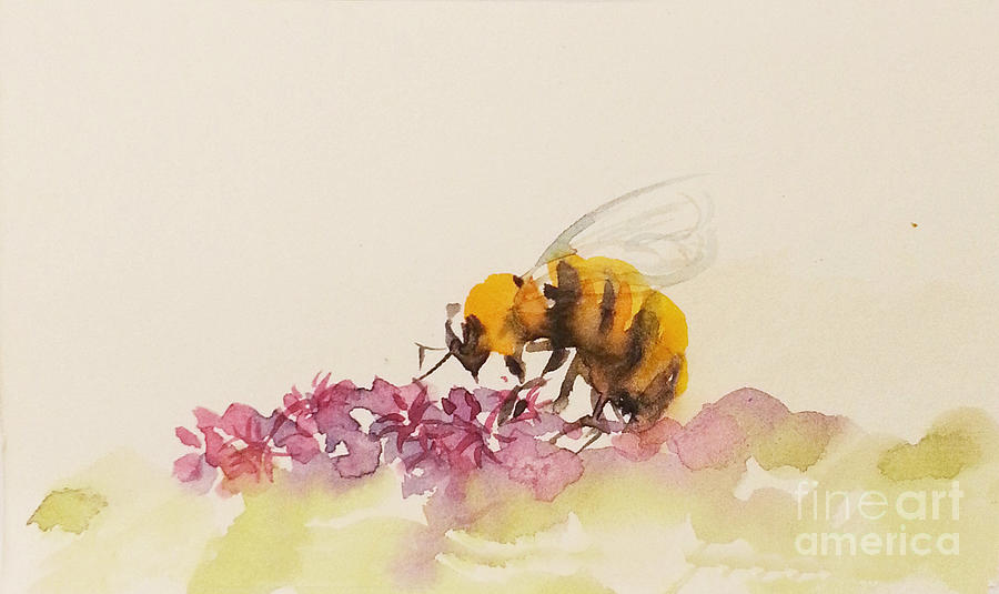 To Bee or not to be Miniature Painting by Asha Sudhaker Shenoy