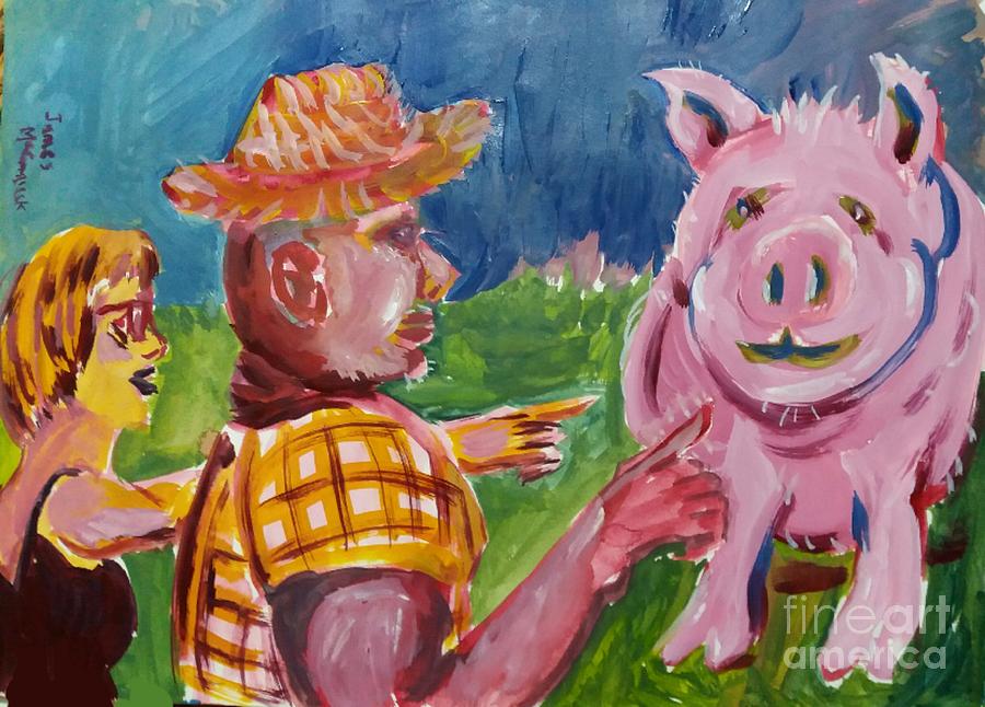 To Market To Market To Buy A Fat Pig Painting by James McCormack