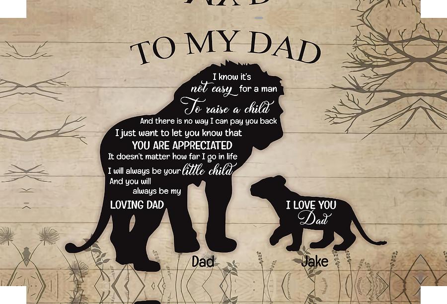 Loving Dad Lion offers Canvas Art