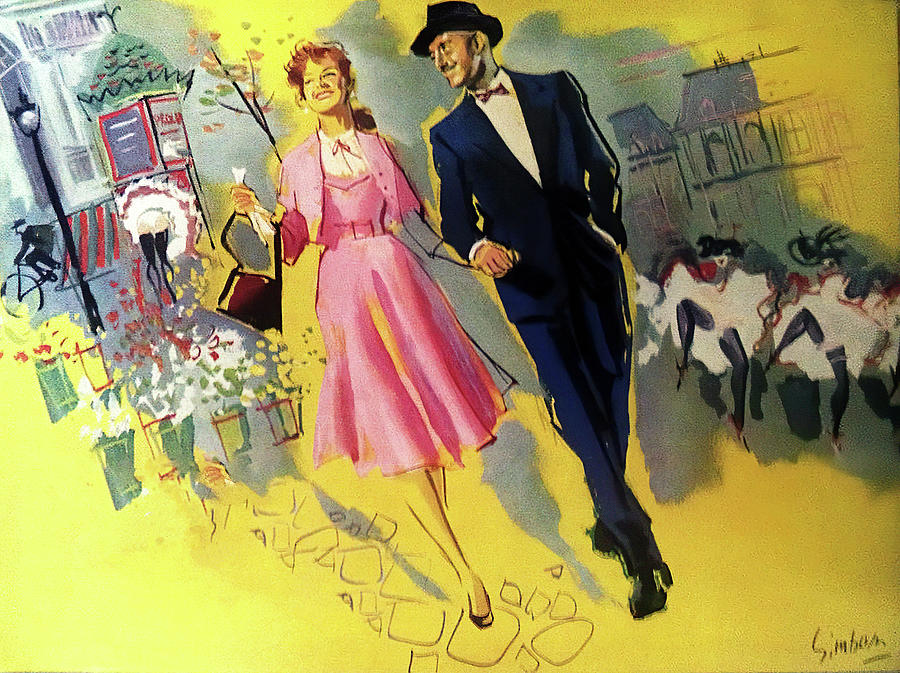 To Paris With Love, 1955, painting by Nicola Simbari Painting by Movie World Posters