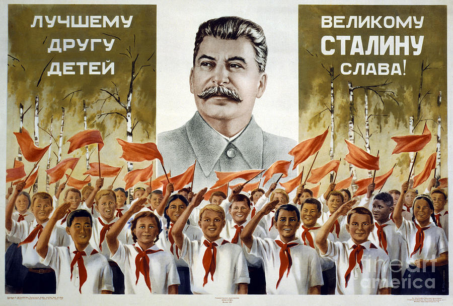To the Great Friend of Children - Glory to the Great Stalin Drawing by Granger