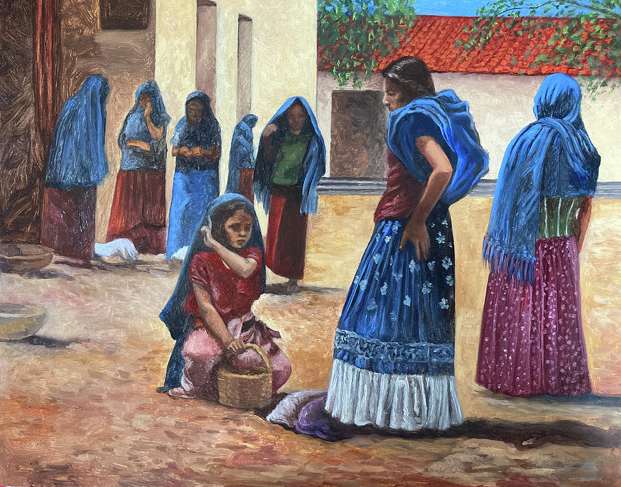 To the market Painting by Margarita Maxson - Fine Art America