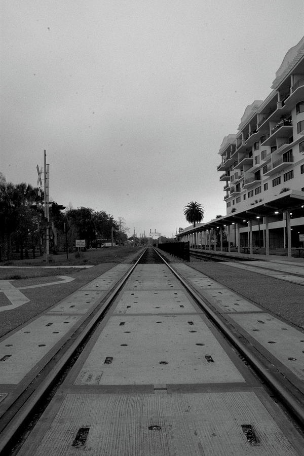 To the Vanishing Point Black And White  Photograph by Christopher Mercer