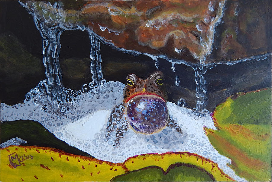 Toadie- Singin in the Shower Painting by Mike Kling