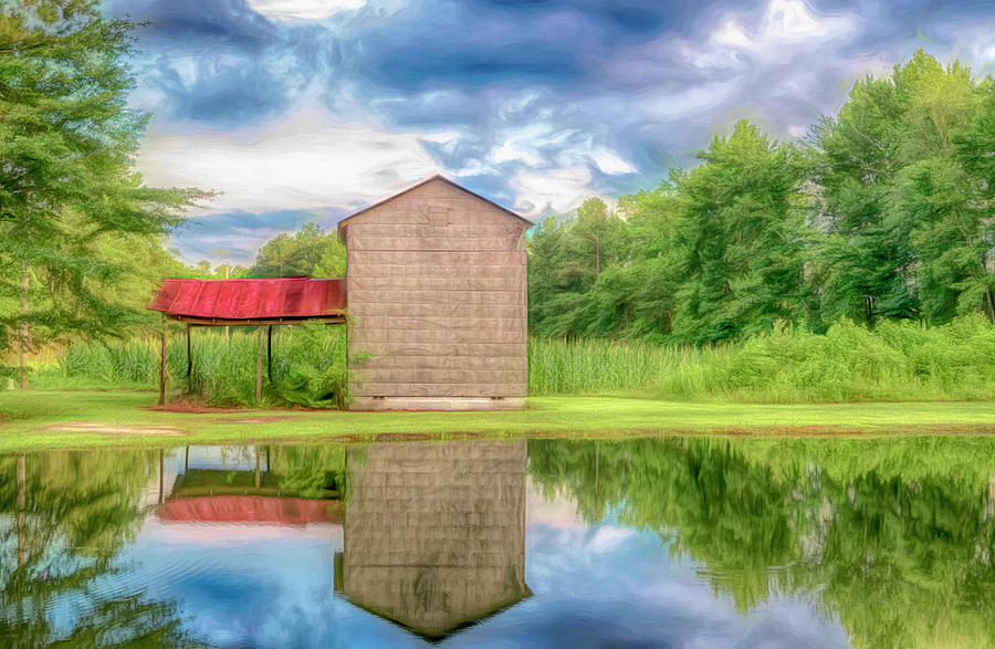 Tobacco Barn Painting #5114P Painting by Susan Yerry