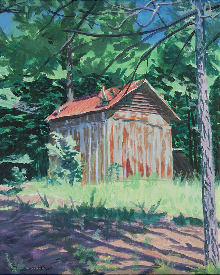 Tobacco Painting - Tobacco Barn in Creedmoor by Tommy Midyette