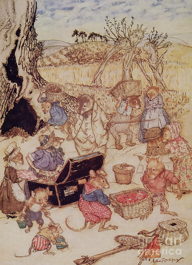 Today, however, though they were civil enough Painting by Arthur Rackham