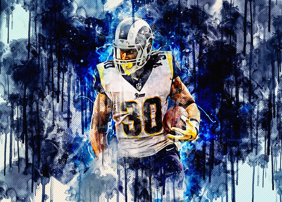 Todd Gurley II Abstract Art Cornerback American Football Painting by ...