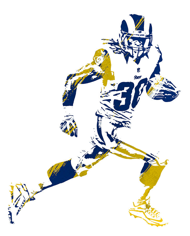 Los Angeles Rams Vintage Program T-Shirt by Joe Hamilton - Pixels